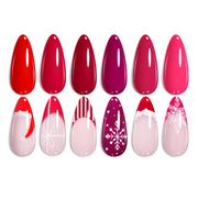 Prime Crimson Horizon -  6 Colors Burgundy Bloody Red Pink Gel Polish Set