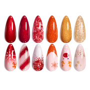 Passion Rush - 6 Colors Autumn Glitter Shimmer Gel Nails Polish Set