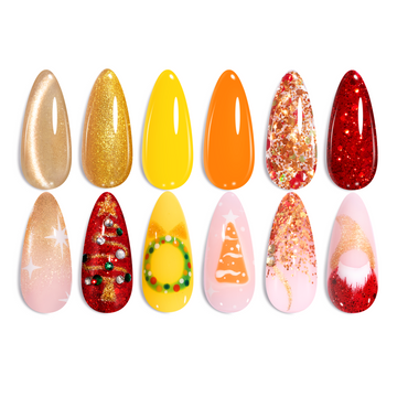 Daring Glow - 6 Colors Gold Cat Eye Fall Gel Polish Set