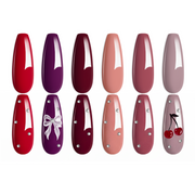 Raspberry Sorbet | 6 Colors Gel Polish Set