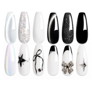 Beetles Sparkling Platinum 6 Colors Twilight Gleam Shine Cat Eye Glitter Shimmer Gel Nail Polish Set