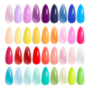 Beetles Gel Nail Polish Set - 36 Colors Dewdrop Flora Gel Nail Kit Jelly Pink Milky White Yellow Purple Green Natural Classic Color Set