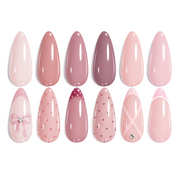 Beetles Nude Pink Gel Polish Set - Cozy Palette 6 Colors Gel Nail Polish Set, Nude Light Baby Pink Colors