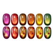 Beetles Vintage Jewel Halloween 6 Colors Cat Eye Gel Polish Set Fall Nails