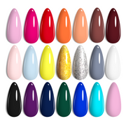 Perfect 20 - 20 Gel Colors Set with Top and Base Coat (5ml/Each)