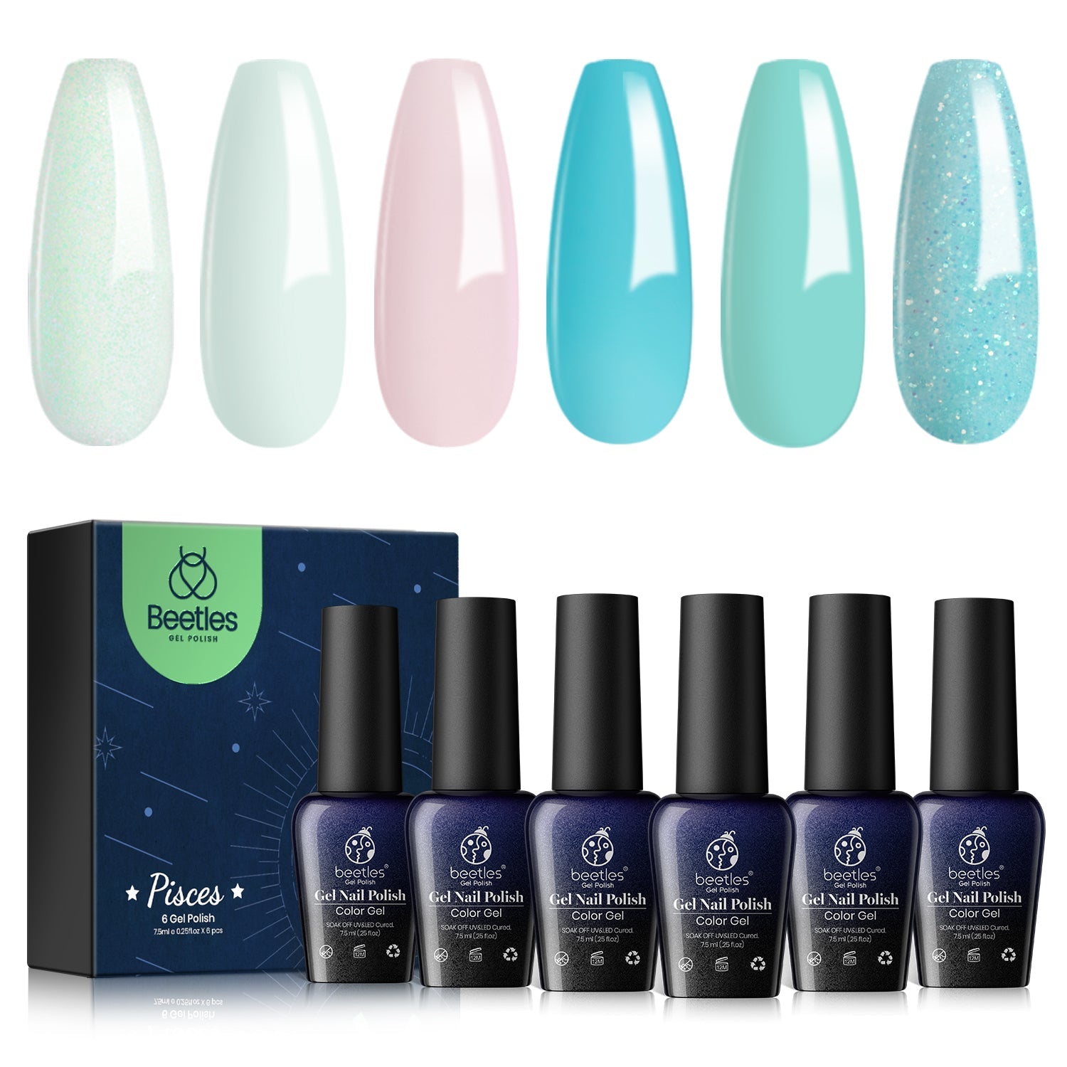 Pisces_Mermaid Tears 2/12 | Gel Polish 6 Colors Set