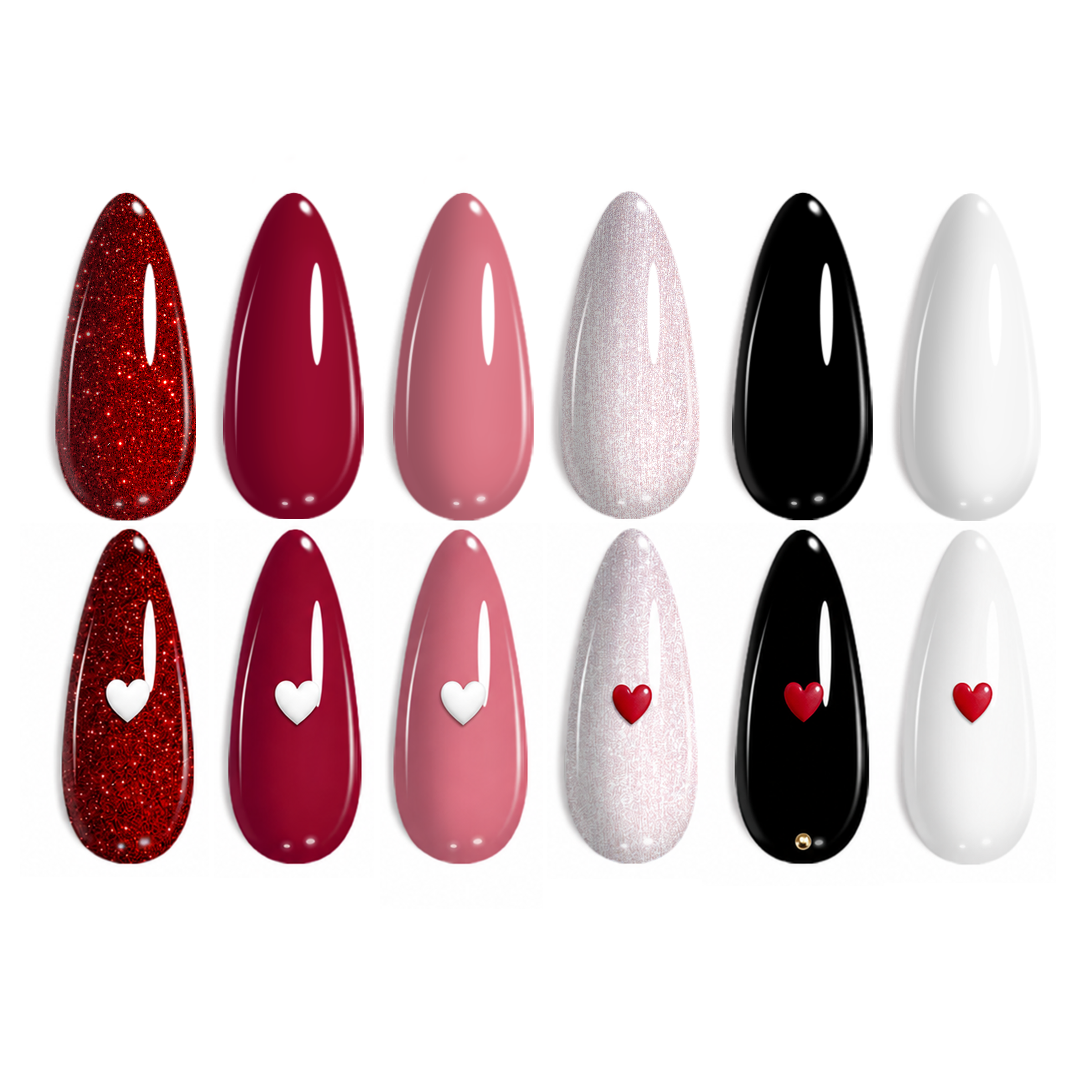 Queen of Hearts | 6 Colors Gel Polish Set
