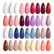 Lingering Grace | 36 Nail Gel Polish Colors with Base Top Coat and Gift Box- 5ml/Each Gel Colors