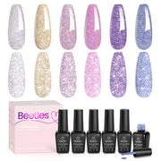 Midnight Sparkling - 6 Colors Gel Nail Polish Set