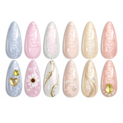 Glitter Silk | 6 Colors Pearl Shell Gel Polish Set Spring Nails