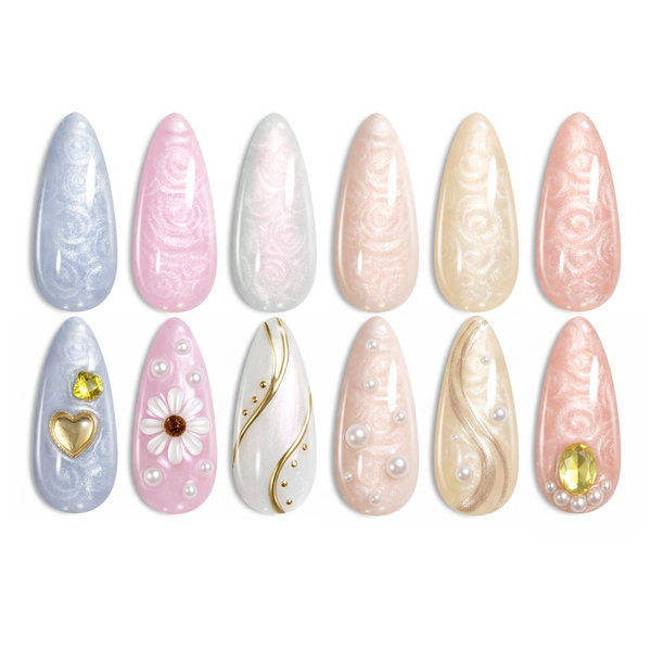Glitter Silk | 6 Colors Pearl Shell Gel Polish Set Nails