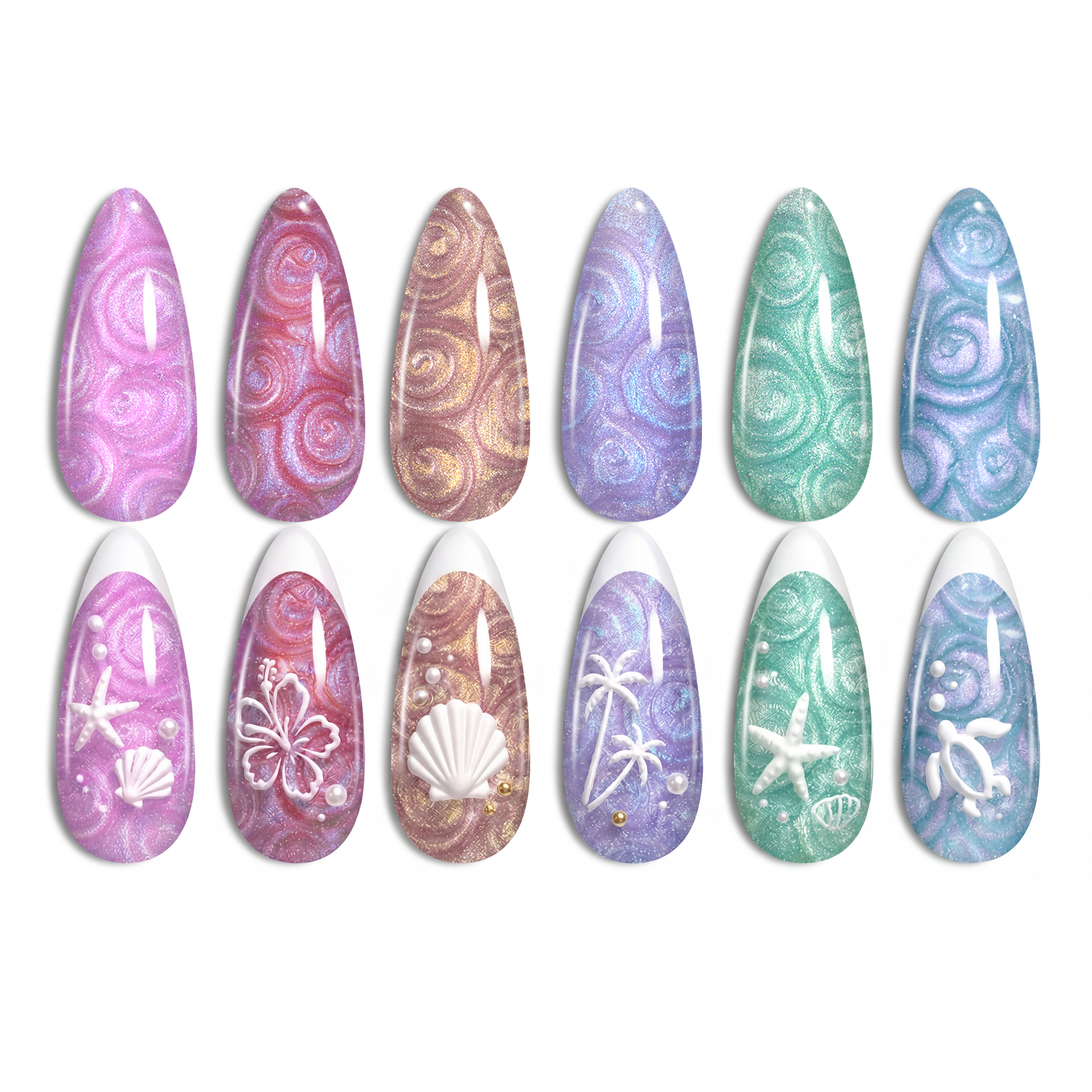 Magical Swirl | 6 Colors Gel Polish Set Nails