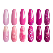Pink| 6 Colors  Spring Nails Gel Polish Set