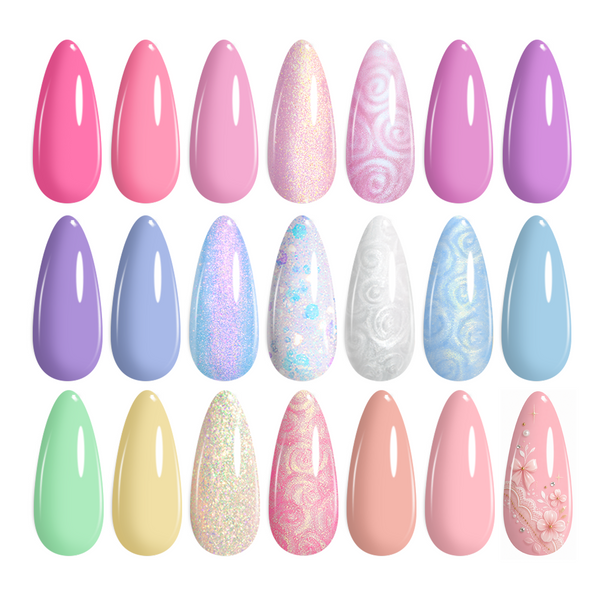 Dreamland Unicorn Nails - 20 Colors Pearl Shell Gel Nail Polish Set