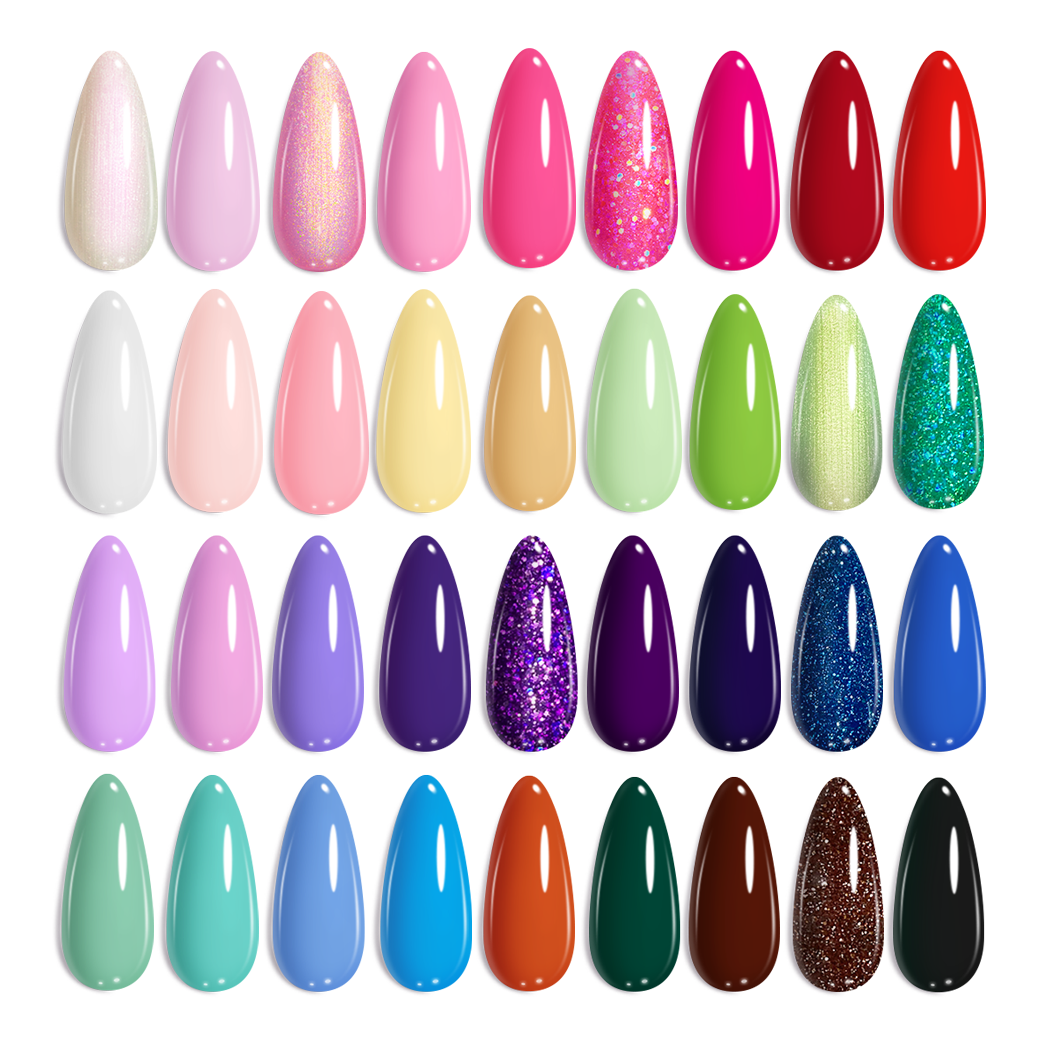 Verse of Flower | 36 Nail Gel Polish Colors Nails with Base Top Coat and Gift Box- 5ml/Each Gel Colors