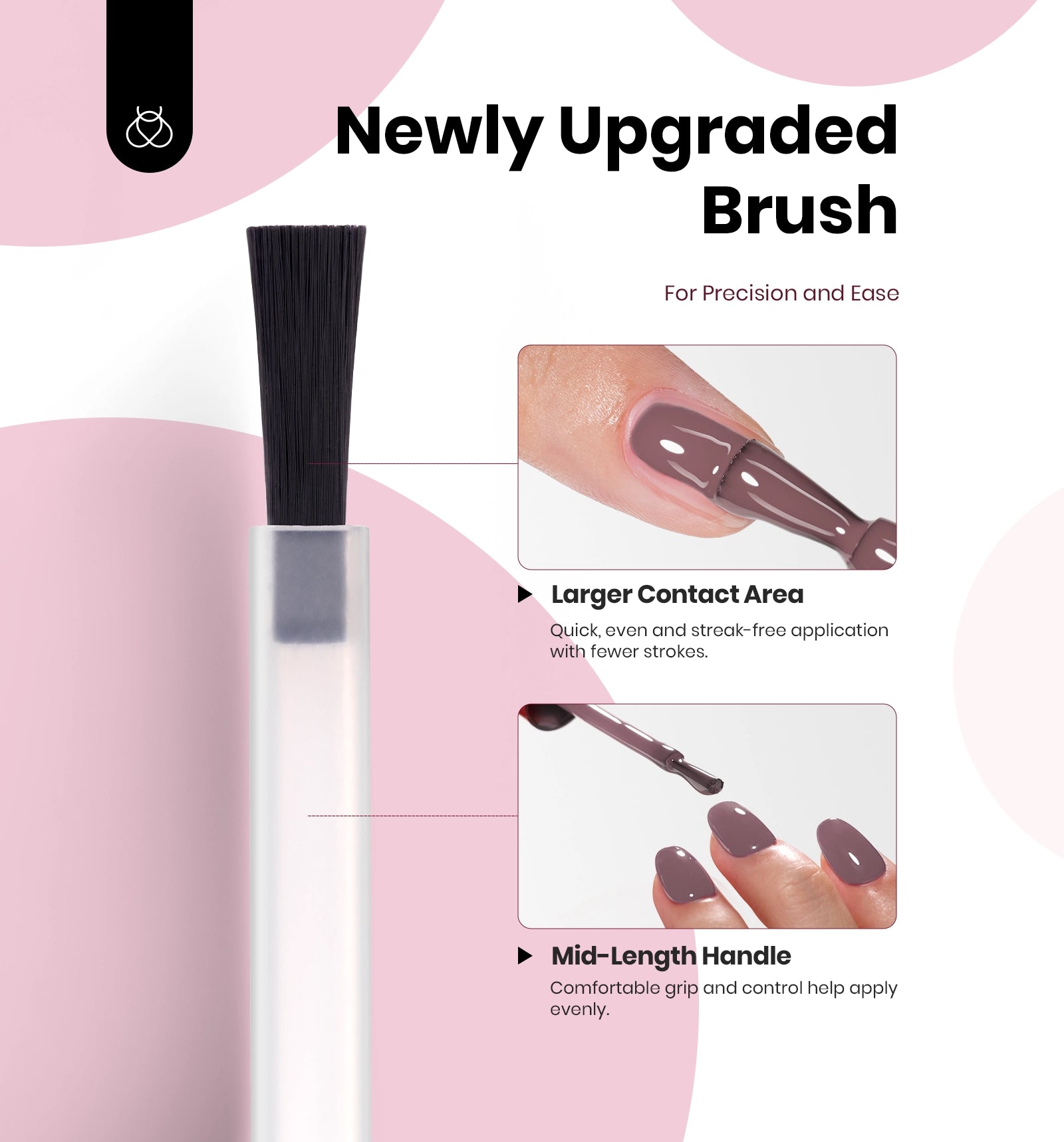Hema Free Nude Brown Nails  - Colorful Bottle 6 Color Each 15ml Pink Gel Polish