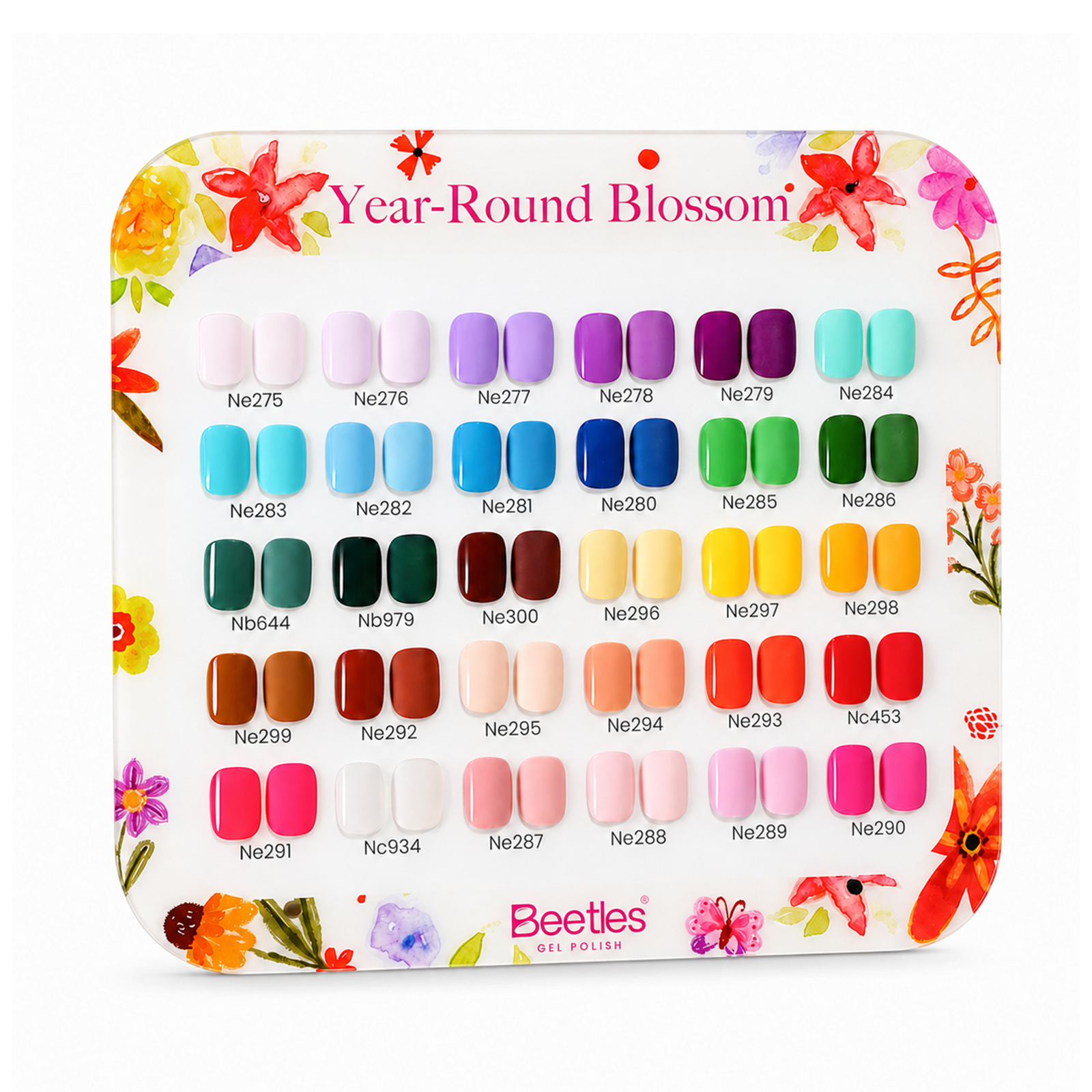 Year-Round Blossom | 30 Trending Colorful Colors HEMA Free Runway Palette 10ml Gel Polish Set