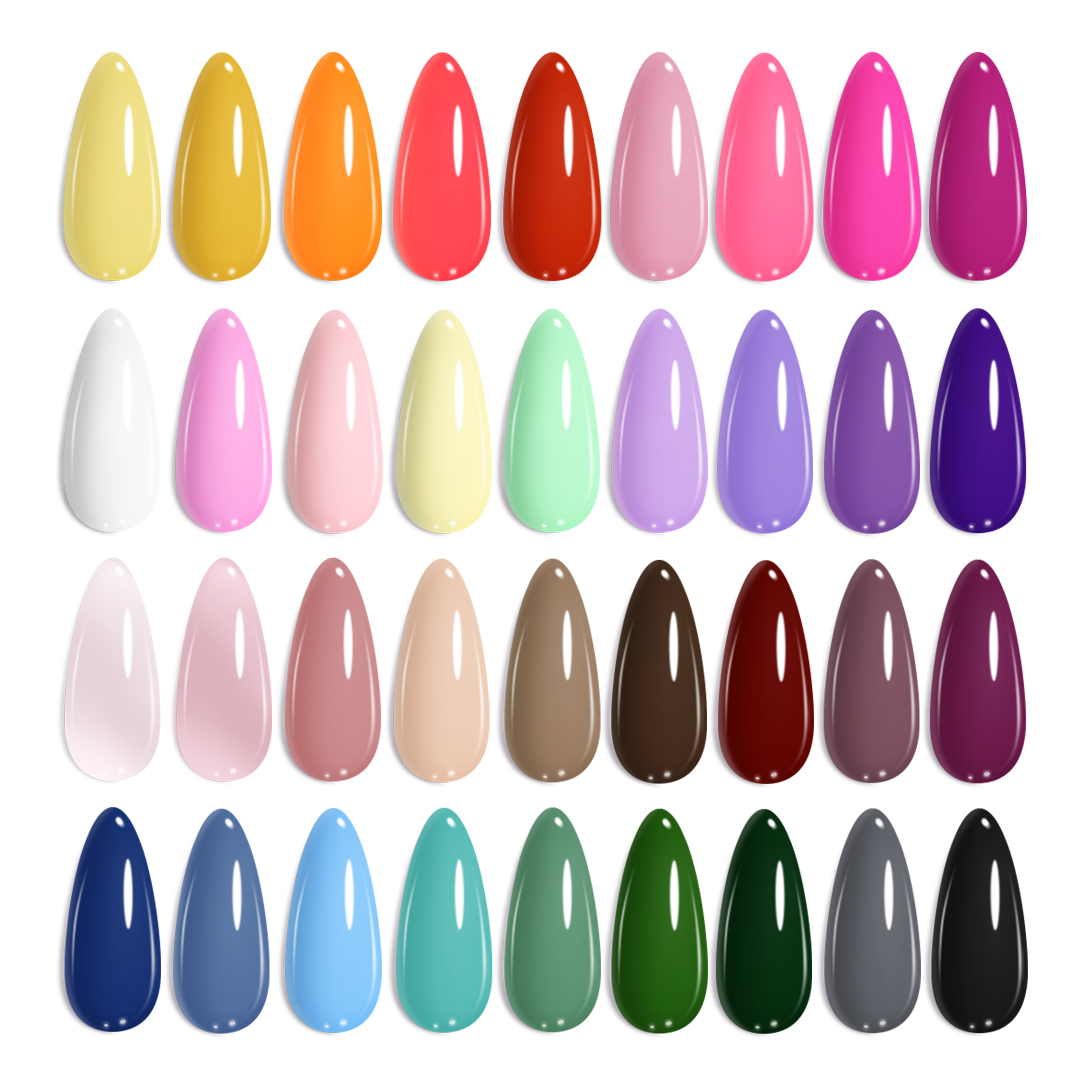 Beetles Gel Nail Starter Kit Deal Box Harmony Palette 36 Colors HEMA-Free & TPO-Free Summer Nails All-in-One Mani Set