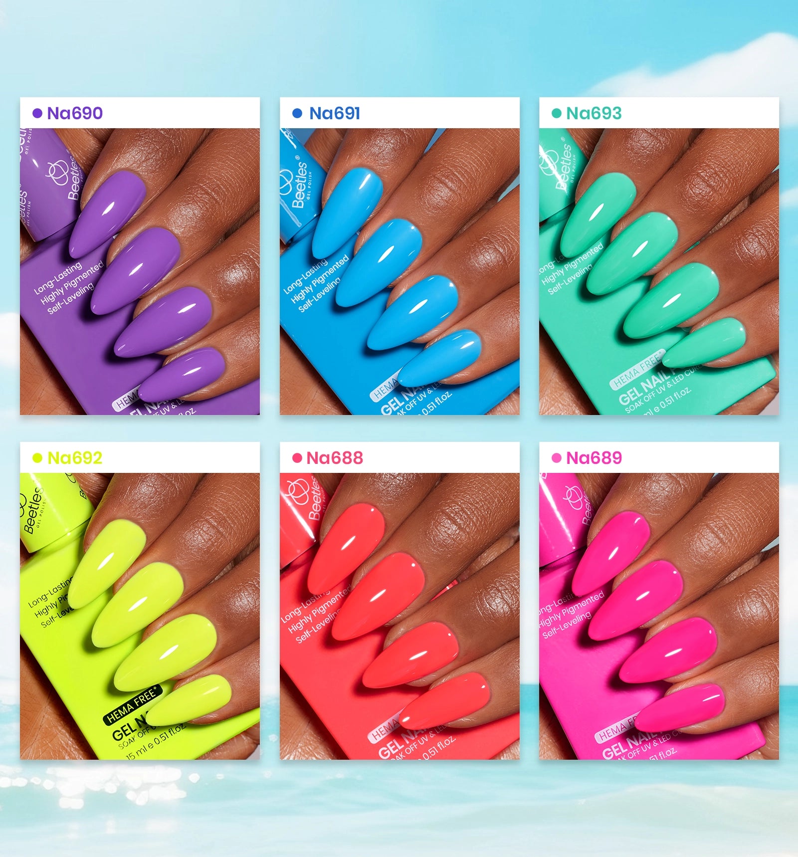 Gift Box Gel Nail Polish Set Summer Neon Pretty Box DIY Gift Basket for All Season