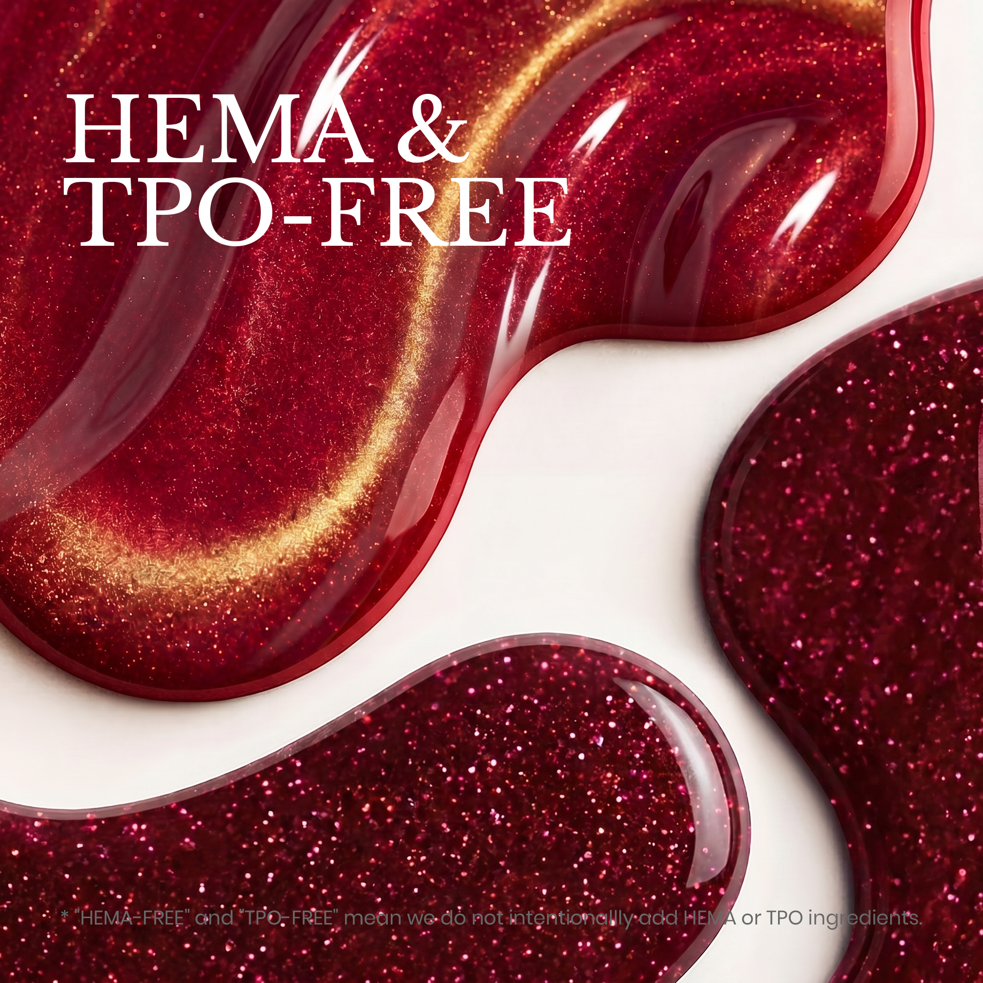 Beetles Pro Crimson Spark HEMA Free TPO Free Shimmer Gel Nail Polish 20ml