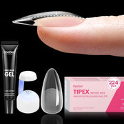 Tipex Medium Almond Half Matte Nail Tips Kit |224pcs
