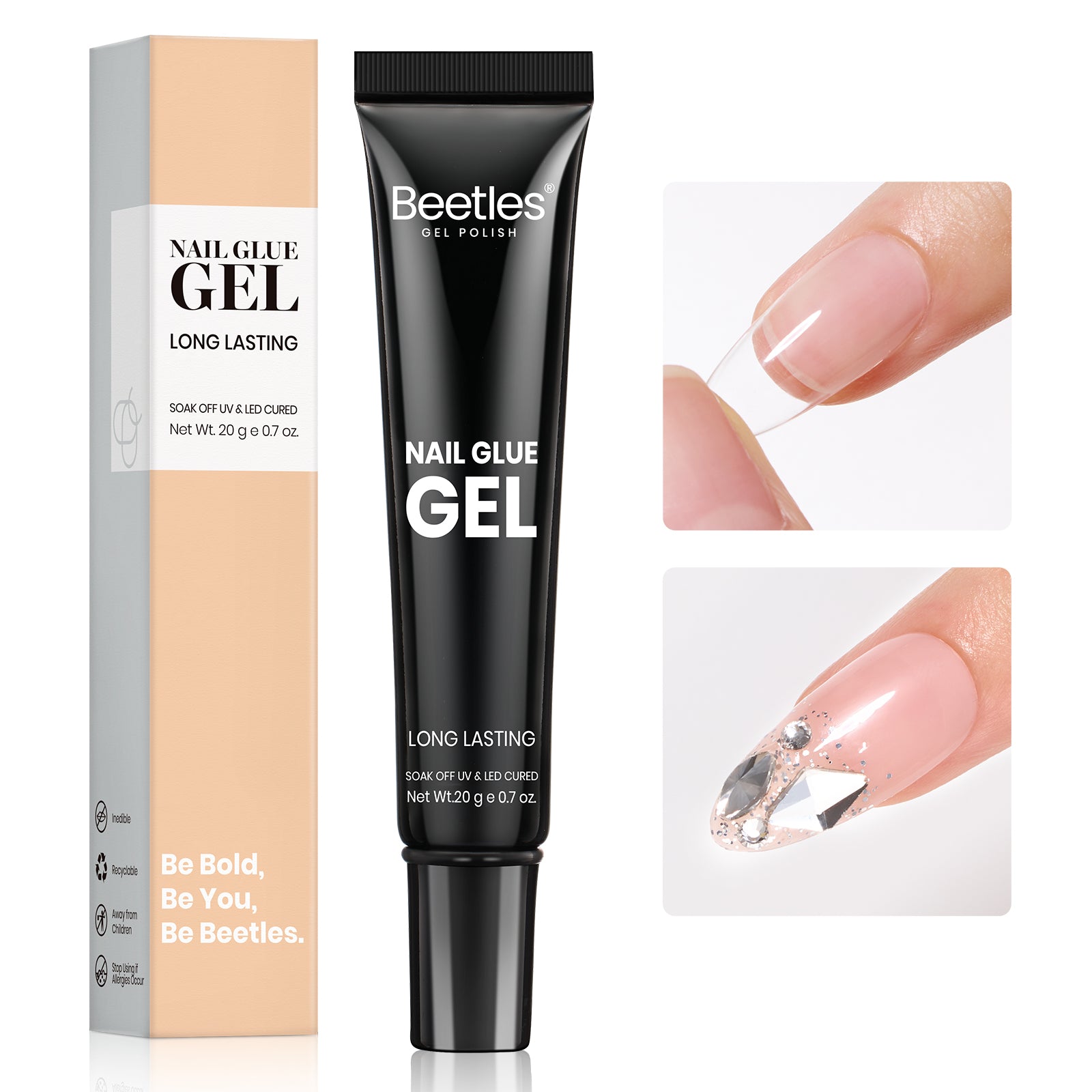 Beetles 3 in 1 Nail Glue Gel for False Nail Tips 20g