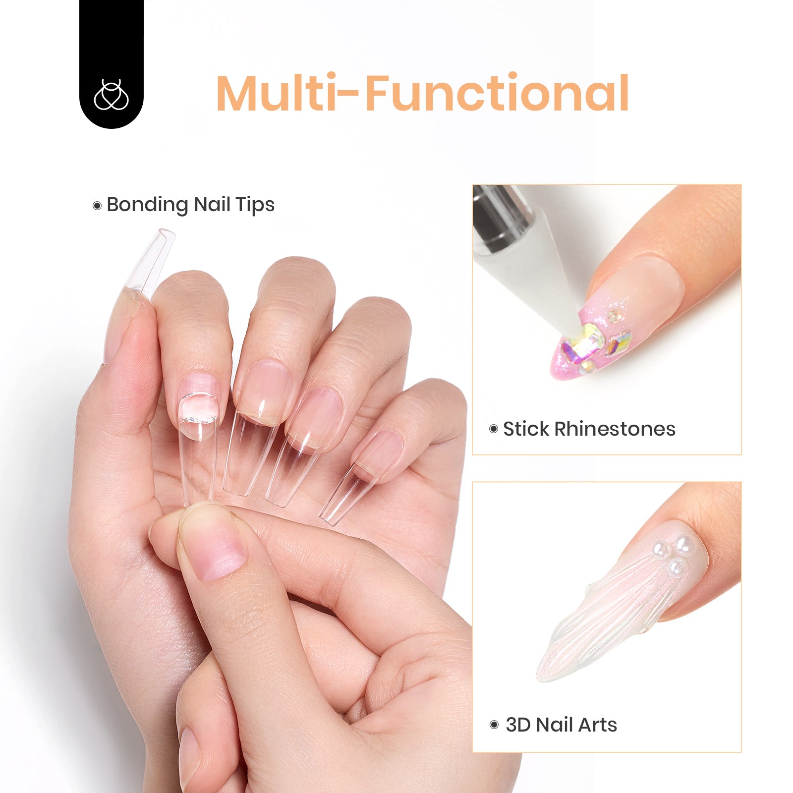 Beetles 3 in 1 Nail Glue Gel for False Nail Tips 20g
