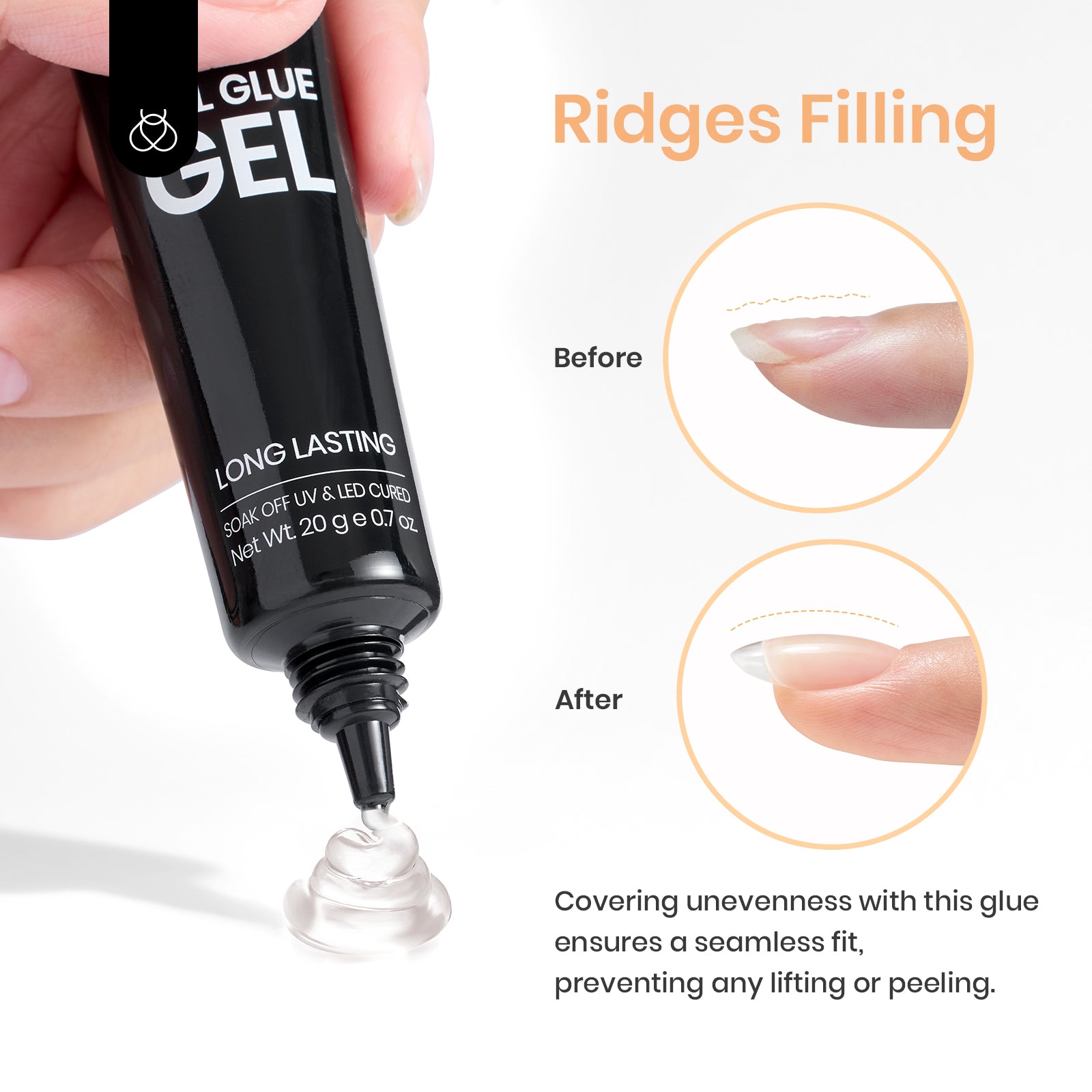 Beetles 3 in 1 Nail Glue Gel for False Nail Tips 20g