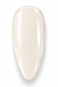 Applying a nude blush gel base to the plaid and French-tip accent nails