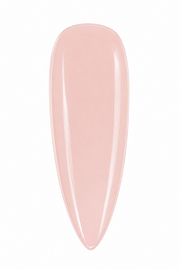 Apply 2–3 layers of a nude-white or nude-pink gel nail polish; cure each layer under the nail lamp for 30–60 seconds until completely dry before applying the next.