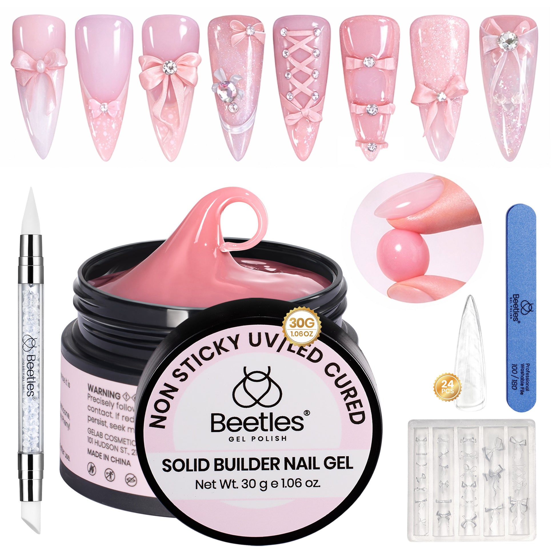Beetles 3D Gel Nail Art Ballet Whisper Pink Solid Builder Nail Gel Non beetles-3d-gel-nail-art-ballet-whisper-pink-solid-builder-nail-gel-non