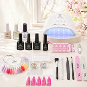 Beetles Gel Nail Starter Kit Vivid Seasons Manicure 35 Colors 68Pcs All-in-One Mani Set