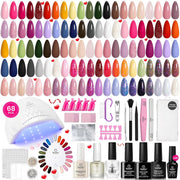 Beetles Gel Nail Starter Kit Outfit Glitter Red Classic Blue Manicure 35 Colors Summer Nails All-in-One Mani Kit