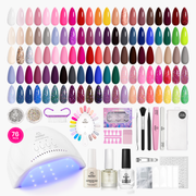 Beetles Gel Nail Starter Kit Chic Outfits Beauty Kit 45 Colors 76Pcs All-in-One Mani Kit