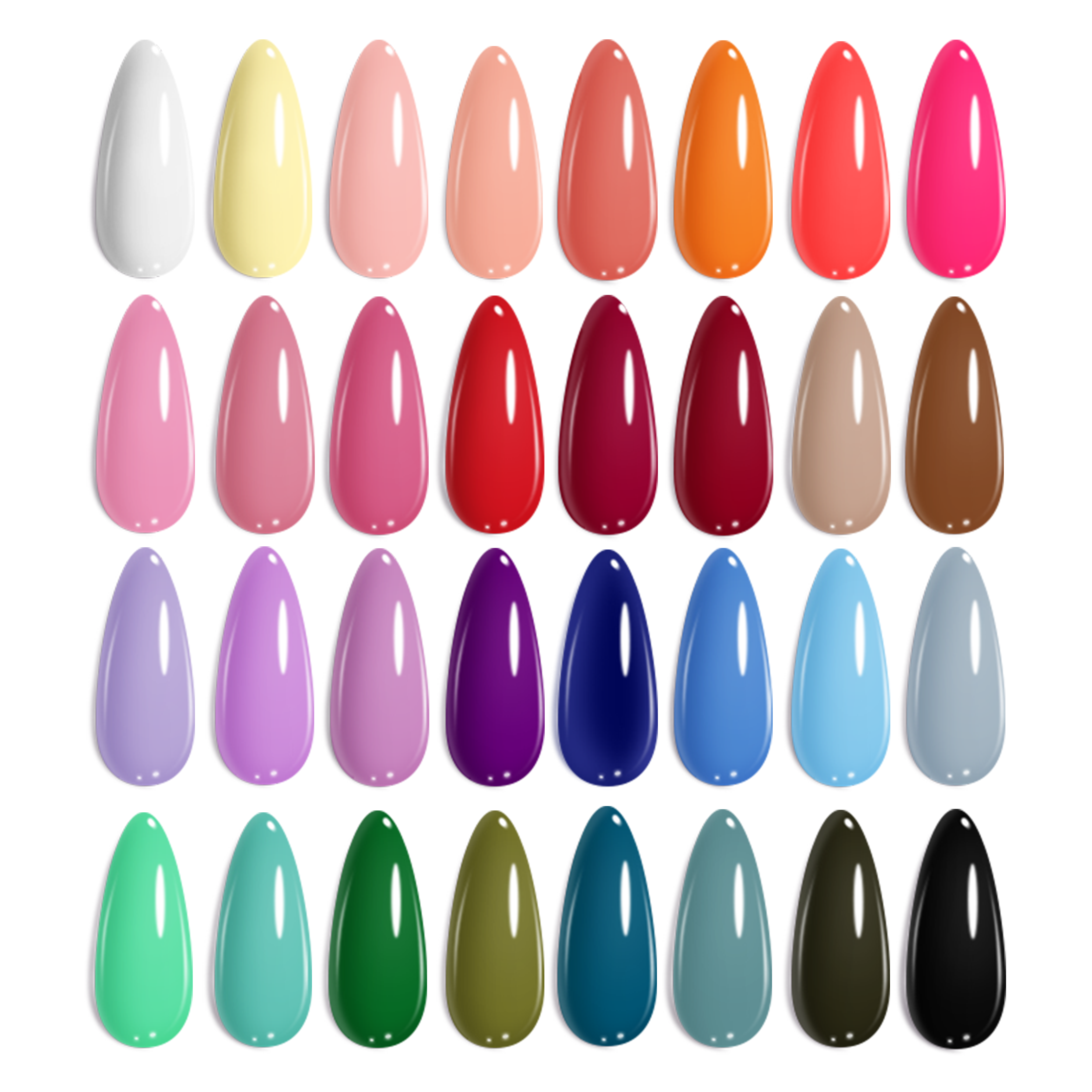 Beetles Gel Nail Starter Kit Four Seasons Glow With UV Light 54 Pcs 32 Colors All-in-One Starter Kit