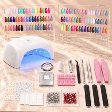Beetles Gel Nail Starter Kit Color Enchantment 80Pcs 55 Colors Nail Art All-in-One Mani Kit