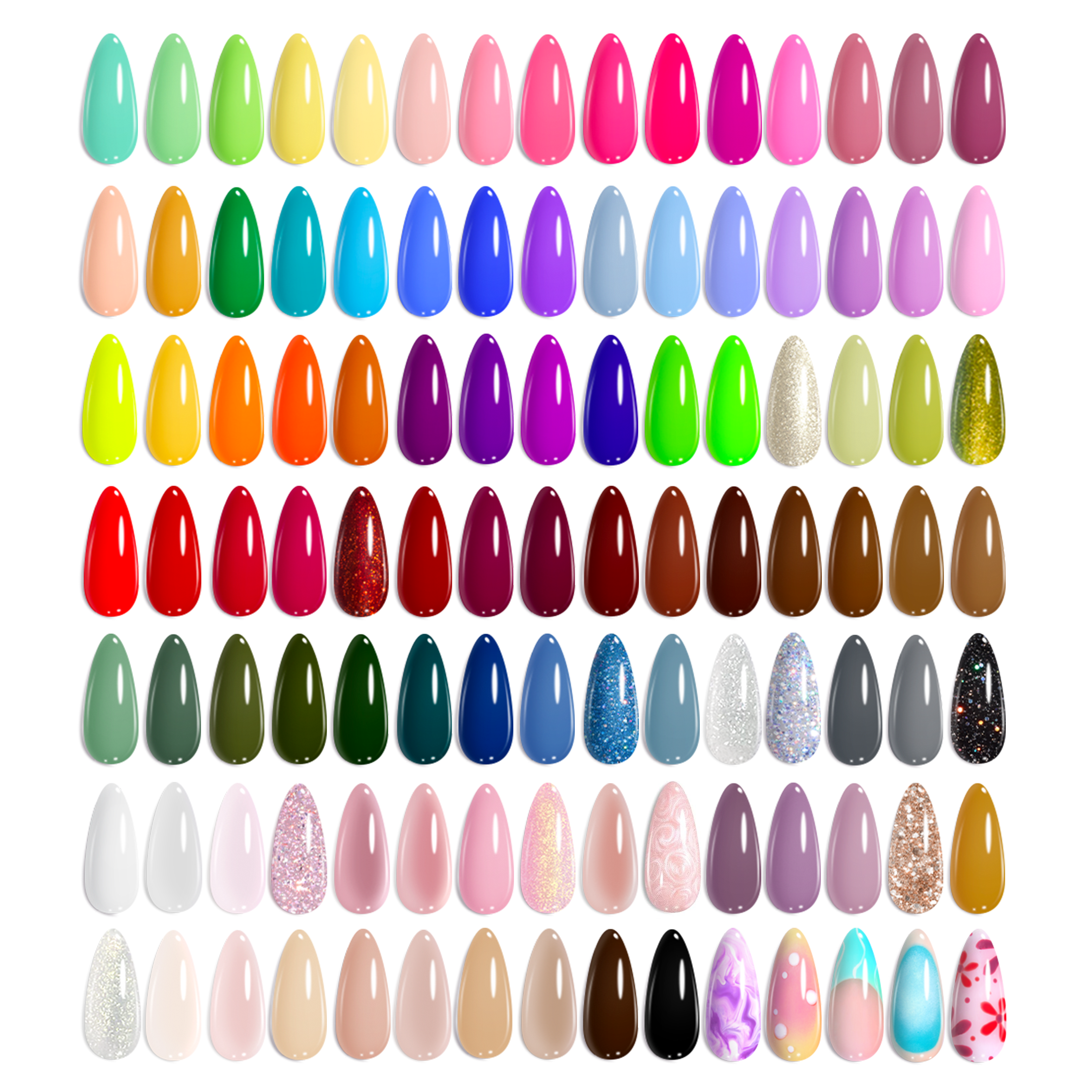 Beetles Gel Nail Starter Kit With UV Light 100 Colors 133 Pcs Summer Nails All-in-One Mani Set