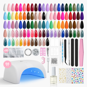 Beetles Gel Nail Starter Kit Studio Essentials TPO & HEMA Free 32 Colors 68 Pcs Summer Nails All-in-One Mani Kit