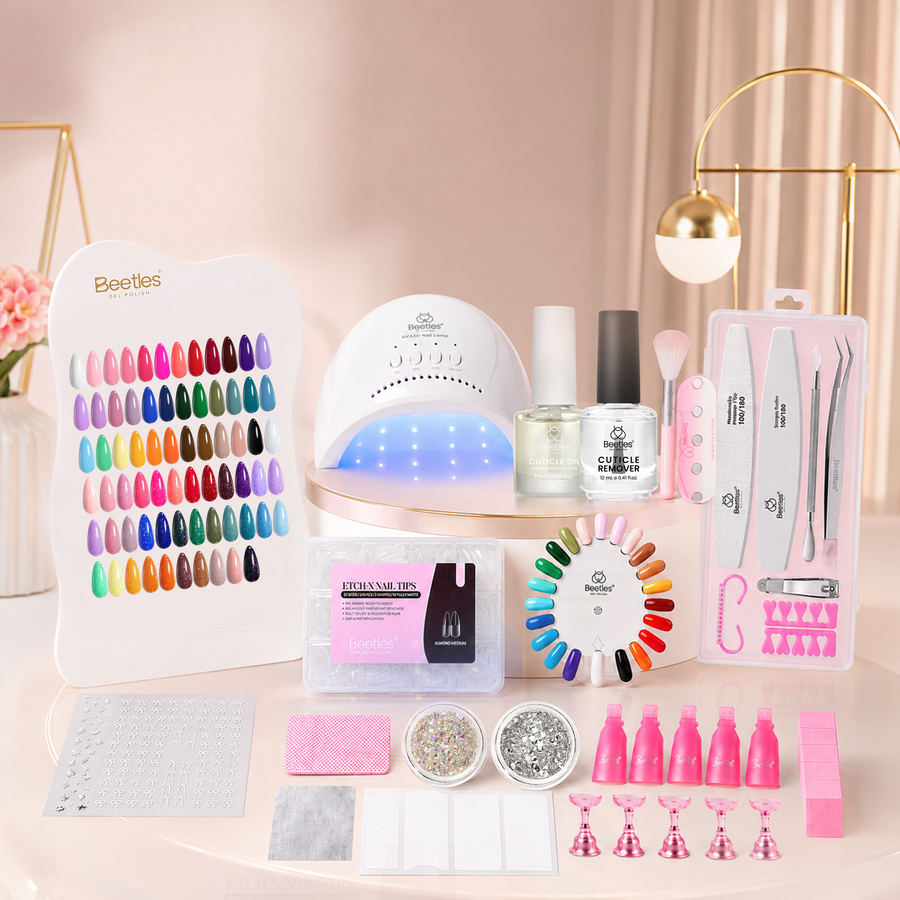 Beetles Gel Nail Starter Kit Creative Flow TPO & HEMA Free 35 Colors All Seasons Shades All-in-One Mani Kit