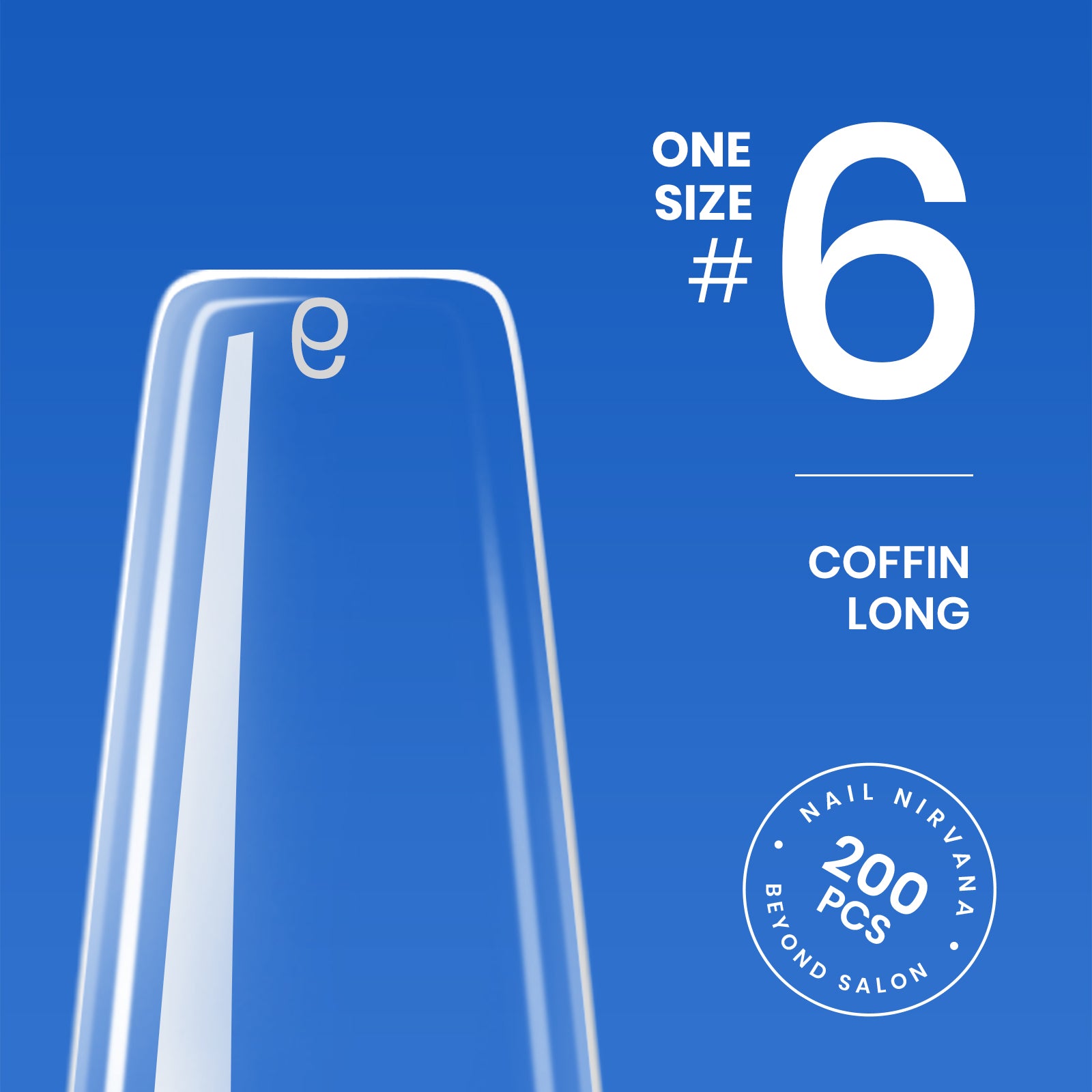 Beetles Gel Tips Refill Pack Coffin Long Shape, 200pcs NO.1 Separate Size Pre-shaped Clear Full Cover False Nails, Easy Nail Extensions Acrylic Nails False Press on Nail Tips Fast Nails Art Easy DIY