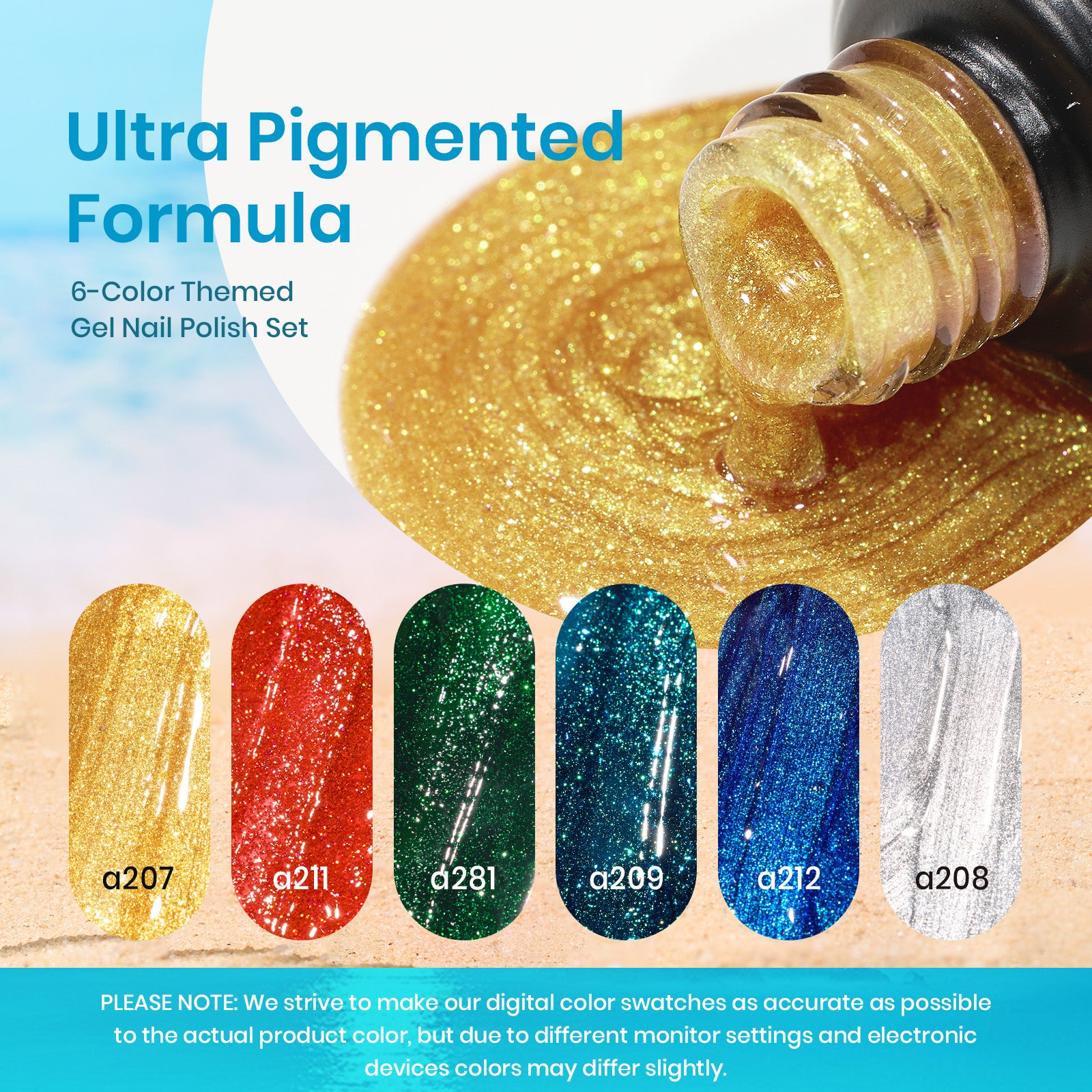 Sparkling | 6 Colors Gel Polish Set