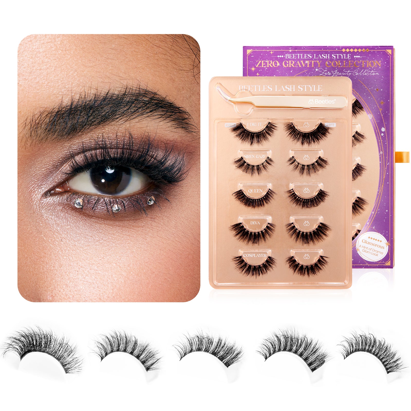 False Eyelash Clusters Kit| Zero Gravity Collection 5 Pairs