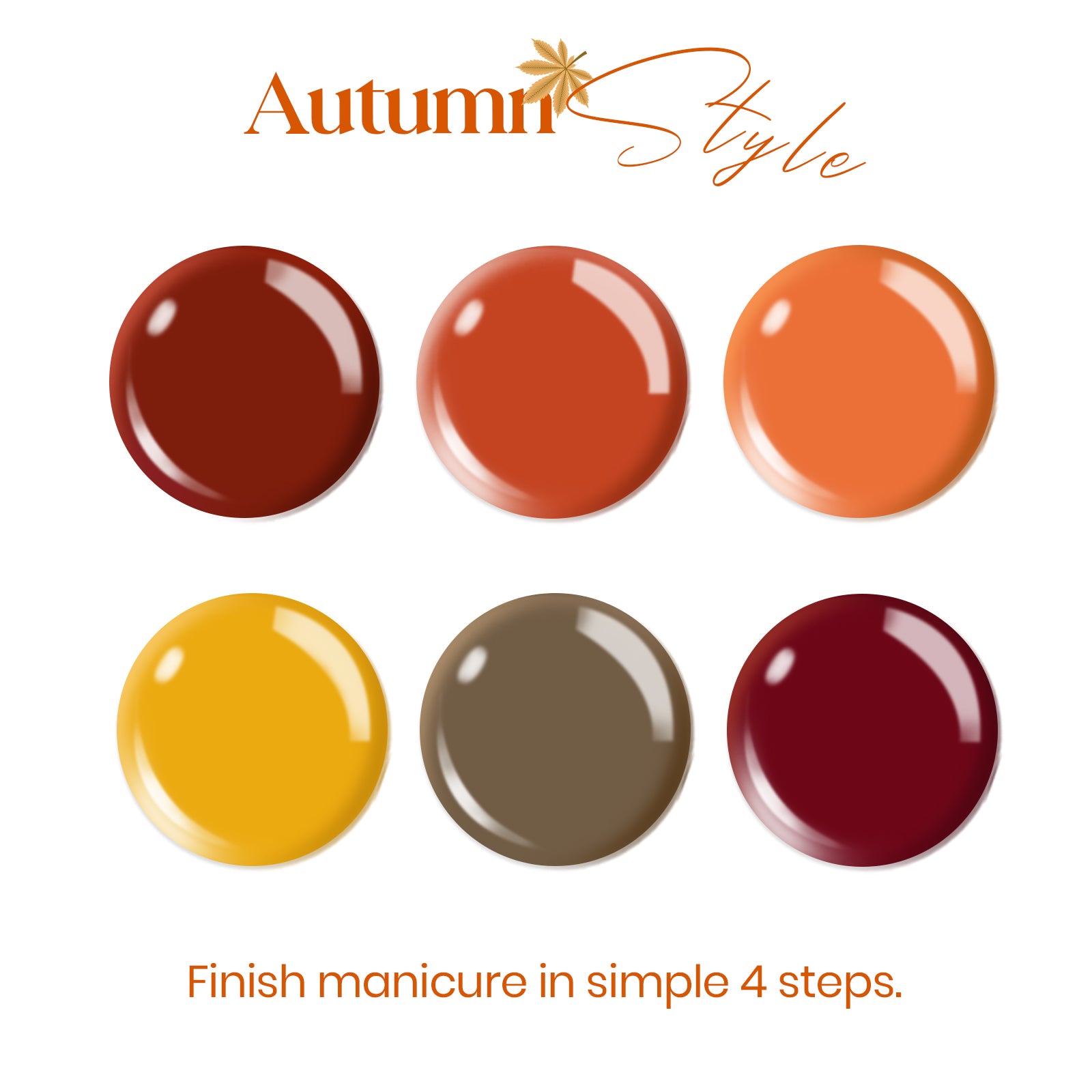 Autumn Leaves | Gel Polish 6 Colors Set