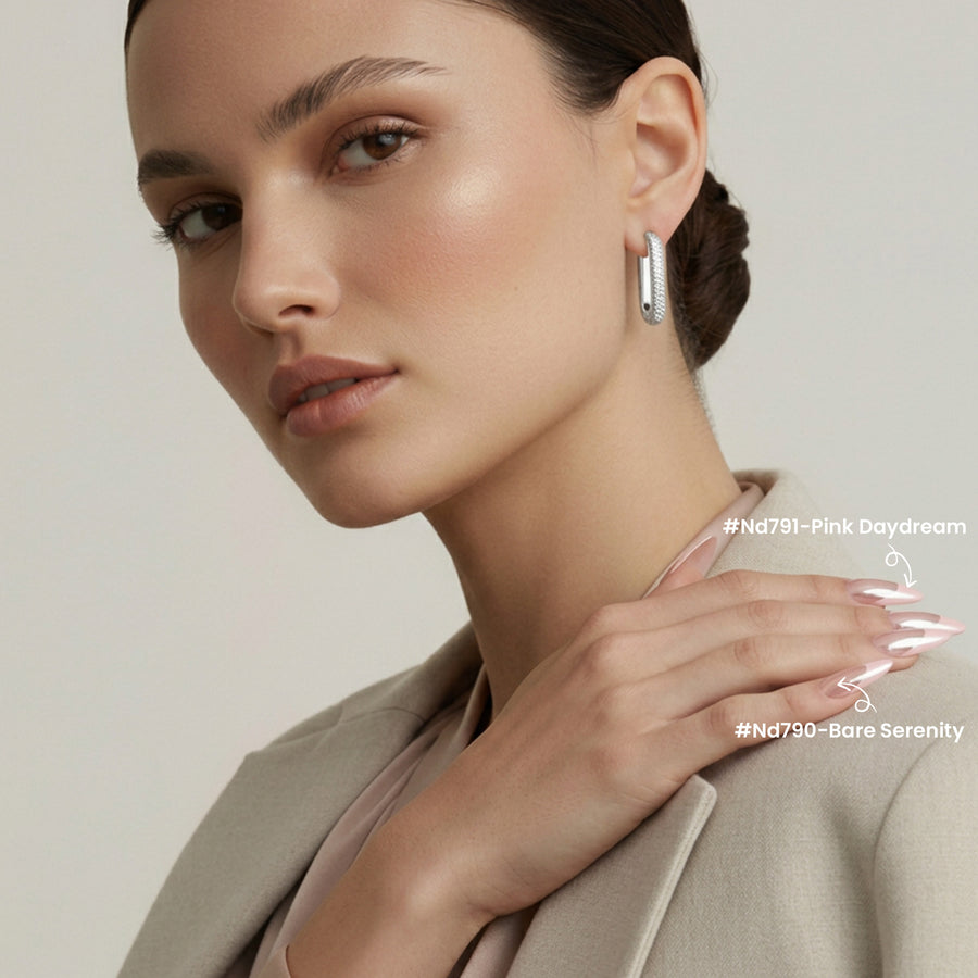 aurora powder mother's day nails, also suitable for bridal nails