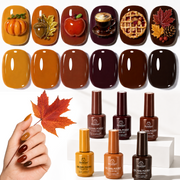 (Each 15ml) Beetles Fall in Full Color Gel Polish Set 6 Colors Fall Winter Nails