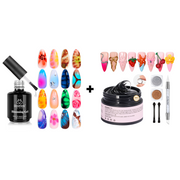 30g Clear Hard Gel for Nail Sculpting And 15ml Blooming Gel Polish