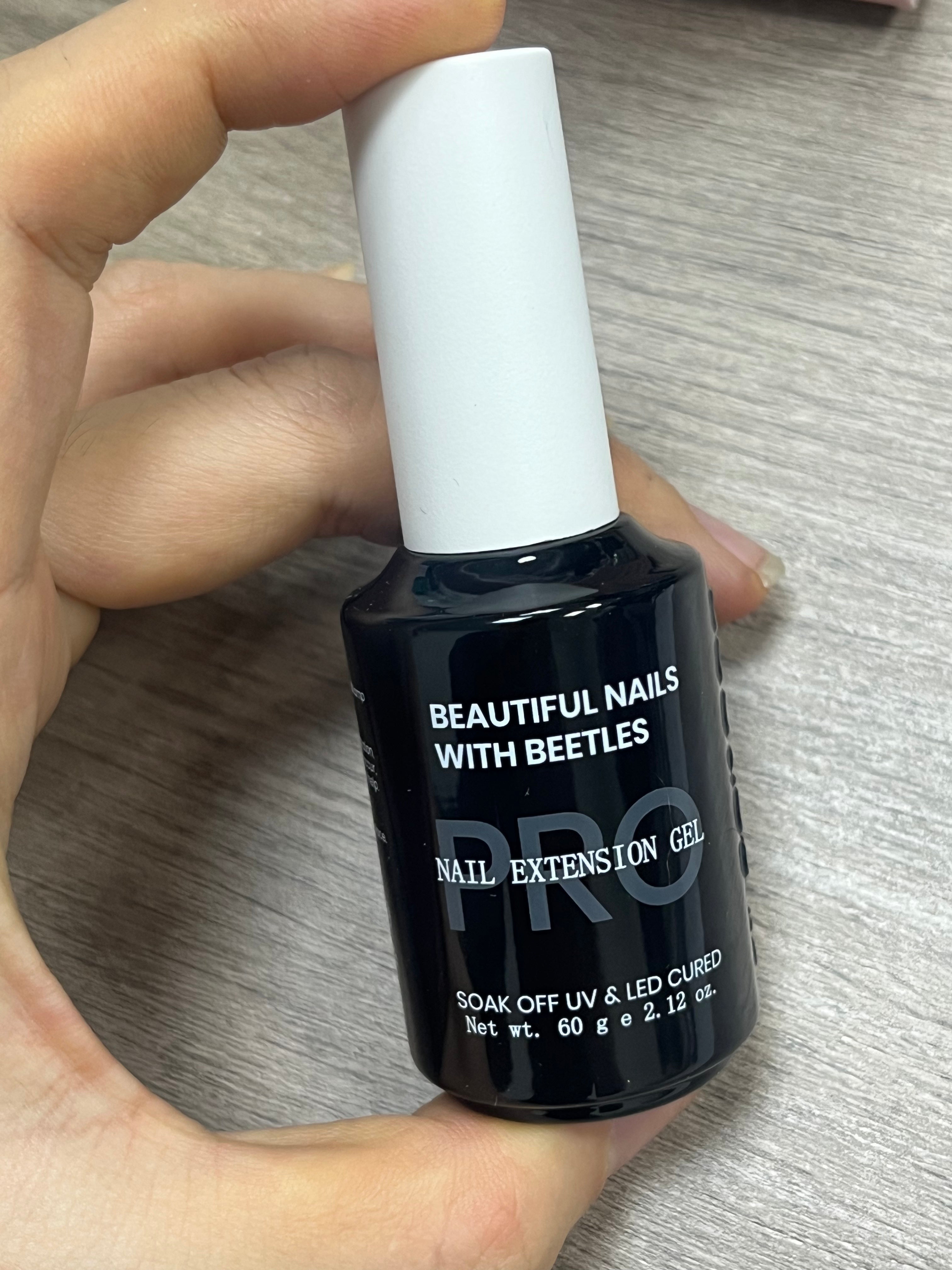 Beautiful Nails with Beetles Nail Extension Gel for Nails-Net wt. 60g e 2.12 oz. Builder Gel Nail Nail Extension Clear Nude Pink Hard Gel Sculpted Gel with Base Top Coat Nail Forms Nail Pen Nail Art Manicurist Gift for Women