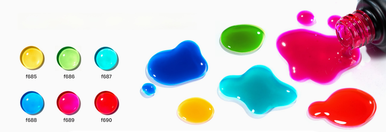 colorful jelly nail polish