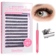 BT-EC023US Beetles Lash Clusters 80D Eyelash Clusters 280pcs Individual Lashes (C023, 80D, 9-18mm)