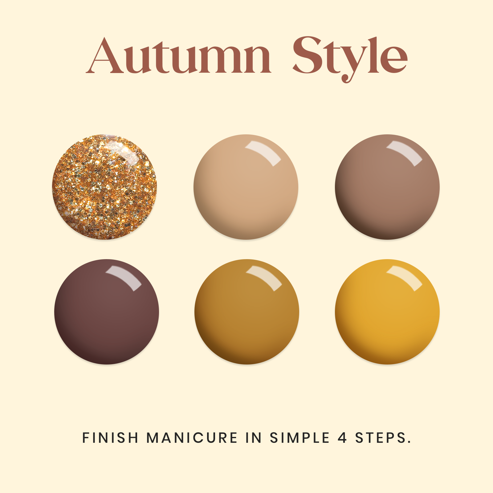 Caramel Swirl | Gel Polish 6 Colors Set